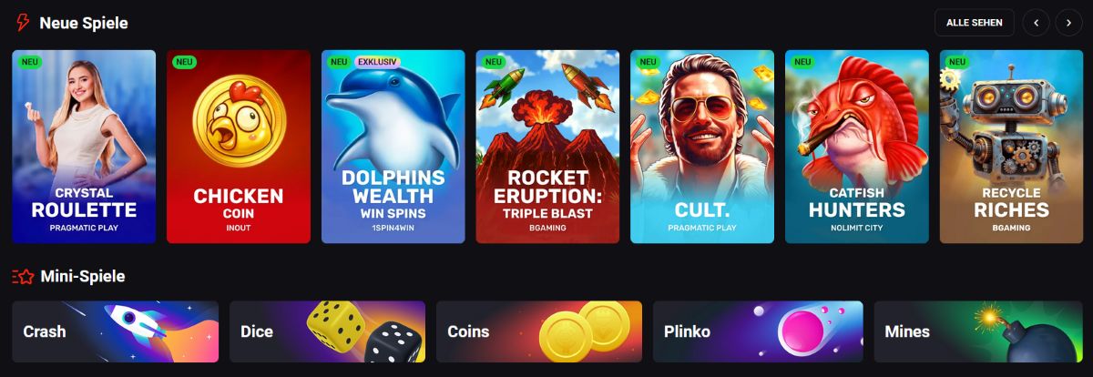 Bassbet Casino Spiele im Überblick